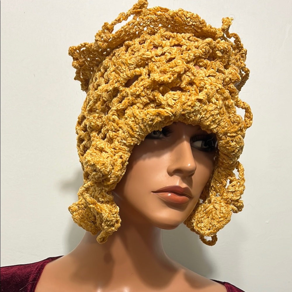 Handmade Yellow Crochet Hat
